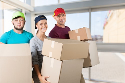 Furniture and boxes loaded into a van for a Hounslow move