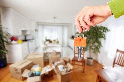 Household furniture ready for careful loading