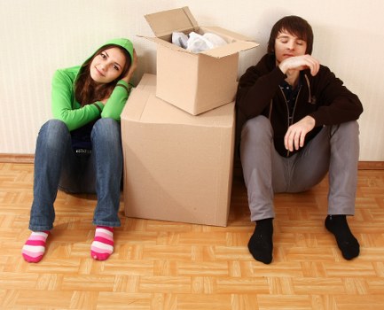 Packed boxes ready for a house move in Hounslow