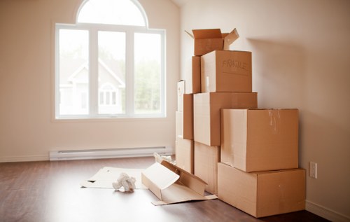 Removal van and moving team prepared for a local house move in Hounslow