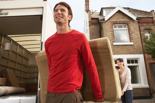 Local removals team planning access for a Hounslow property