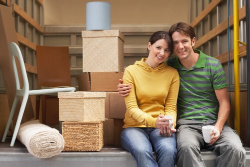 Local movers loading household items from a Hounslow property