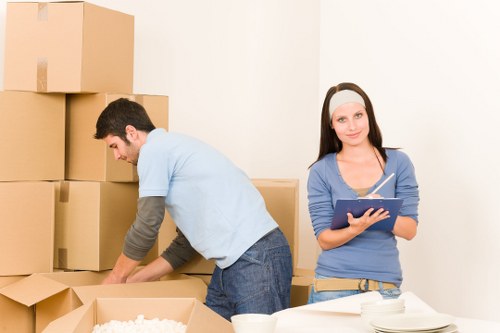 Reusable furniture and household items prepared for charity donation